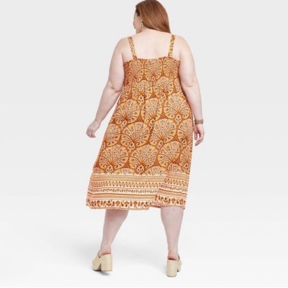 NWT Knox Rose Plus Size Dress orange brown 2X - Picture 3 of 4